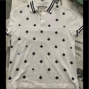 Gucci bee/star polo XS